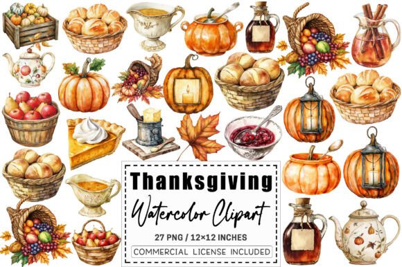 Download Vintage Thanksgiving Clipart Bundle. - Thanksgiving clipart Collection