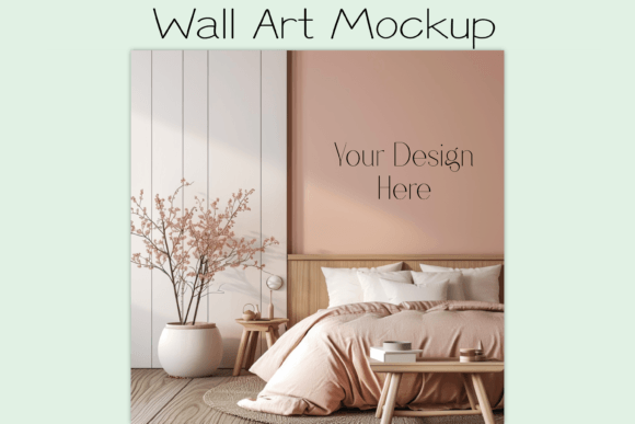 Download Peach Bedroom Wall Art Mockup - Bedroom wall Collection