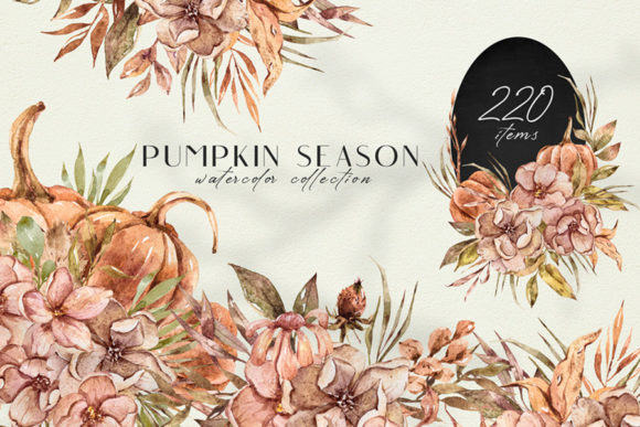 Download Watercolor Thanksgiving Clipart Set - Thanksgiving clipart Collection