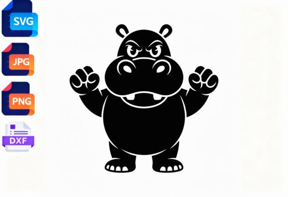 Download Angry Hippo SVG Clipart - Fierce Animal - Fierce animal Collection