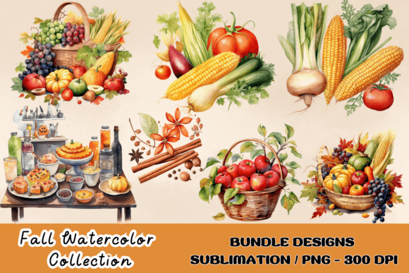 Download Watercolor Fall Thanksgiving Clipart - Thanksgiving clipart Collection