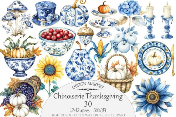 Download Chinoiserie Thanksgiving Clipart - Thanksgiving clipart Collection