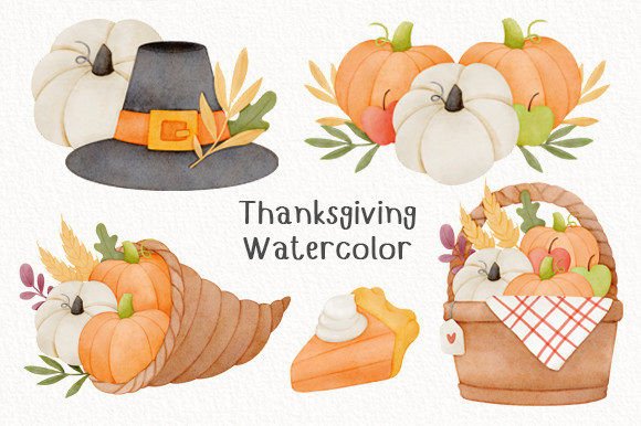 Download Watercolor Thanksgiving Clipart - Thanksgiving clipart Collection
