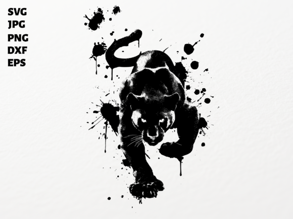 Download Panther Grunge Clipart Sublimation PNG - Premium Resources