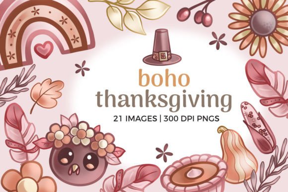 Download Boho Thanksgiving Clipart - Thanksgiving clipart Collection
