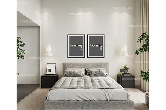 Download Bedroom Mockup, White Bedroom Wall - Bedroom wall Collection